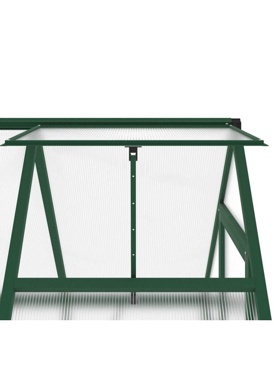 Skleník s podkladovým rámem zelený 169 x 114 x 195 cm hliník