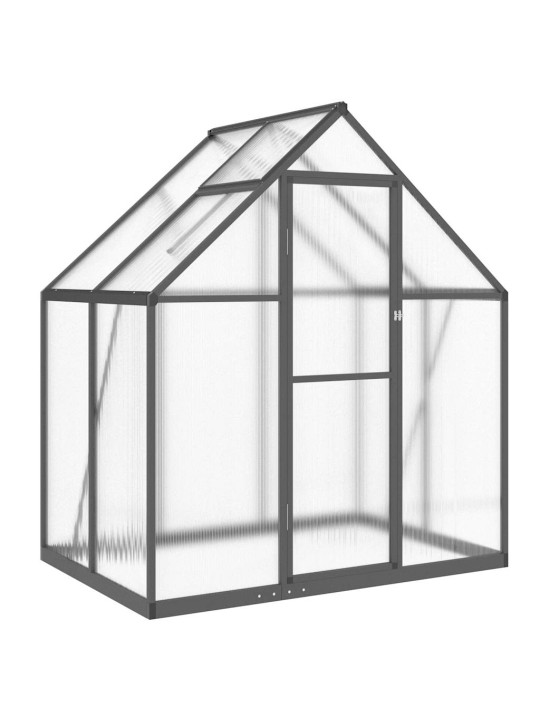 Skleník s podkladovým rámem antracitový 169x114x195 cm hliník