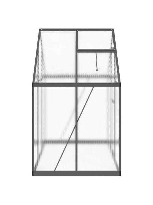 Skleník s podkladovým rámem antracitový 169x114x195 cm hliník
