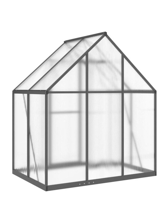 Skleník s podkladovým rámem antracitový 169x114x195 cm hliník