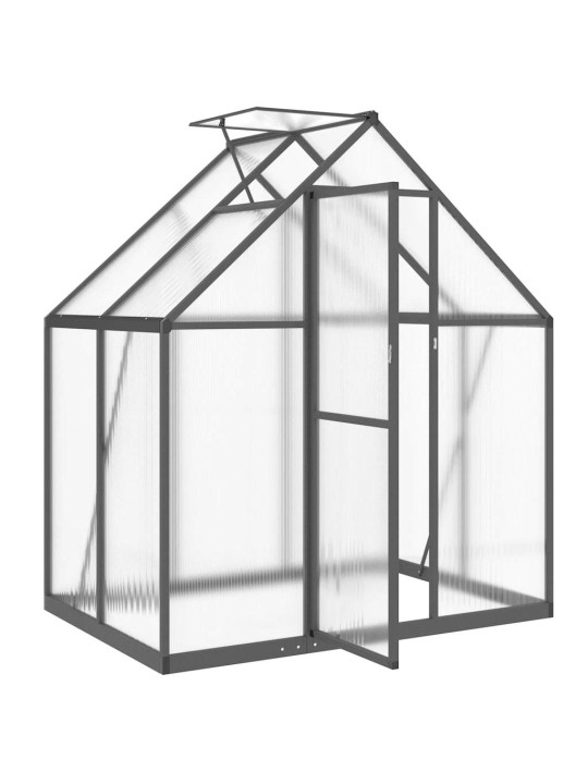 Skleník s podkladovým rámem antracitový 169x114x195 cm hliník