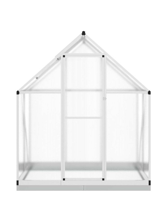 Skleník s podkladovým rámem stříbrný 169 x 114 x 202 cm hliník