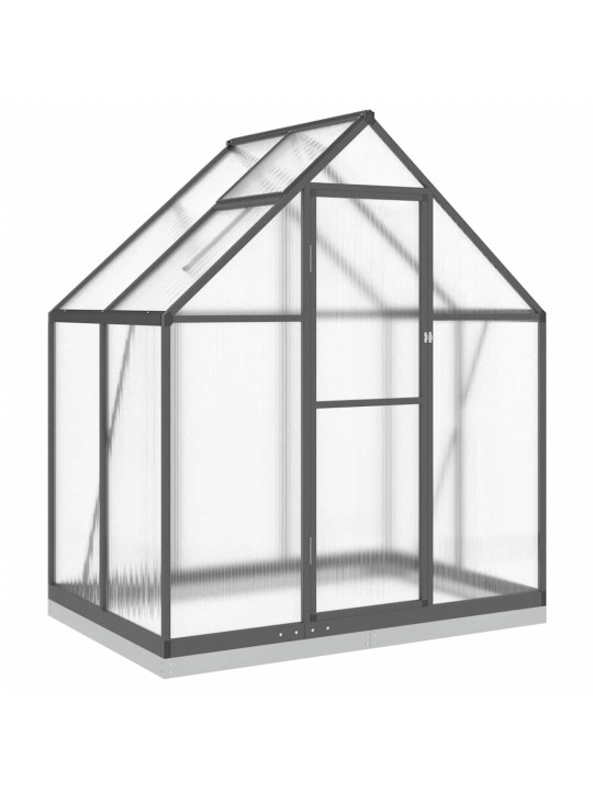 Skleník s podkladovým rámem antracitový 169x114x202 cm hliník