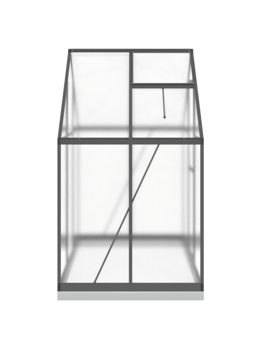 Skleník s podkladovým rámem antracitový 169x114x202 cm hliník
