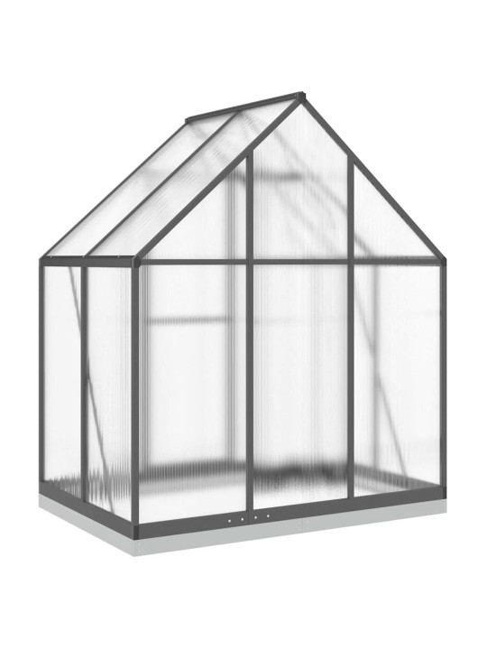Skleník s podkladovým rámem antracitový 169x114x202 cm hliník