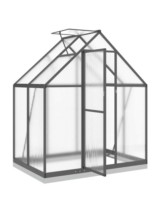 Skleník s podkladovým rámem antracitový 169x114x202 cm hliník