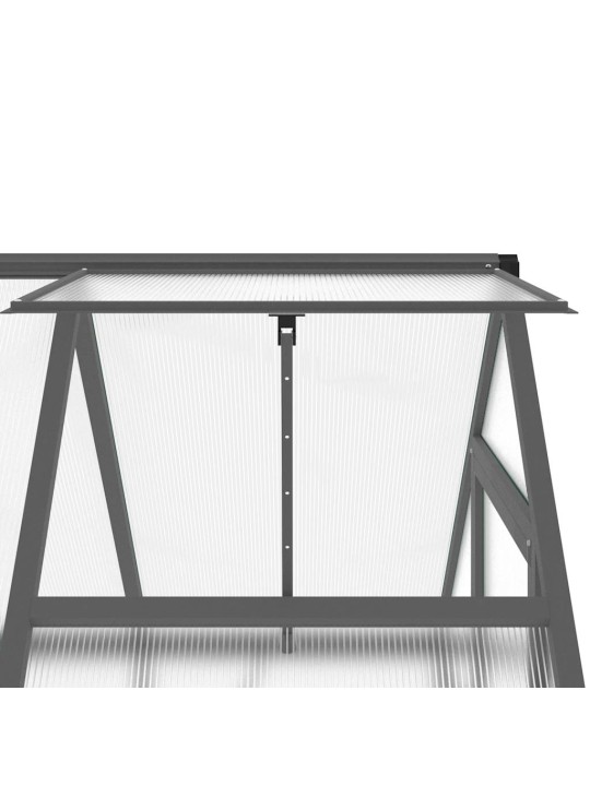 Skleník s podkladovým rámem antracitový 169x114x202 cm hliník