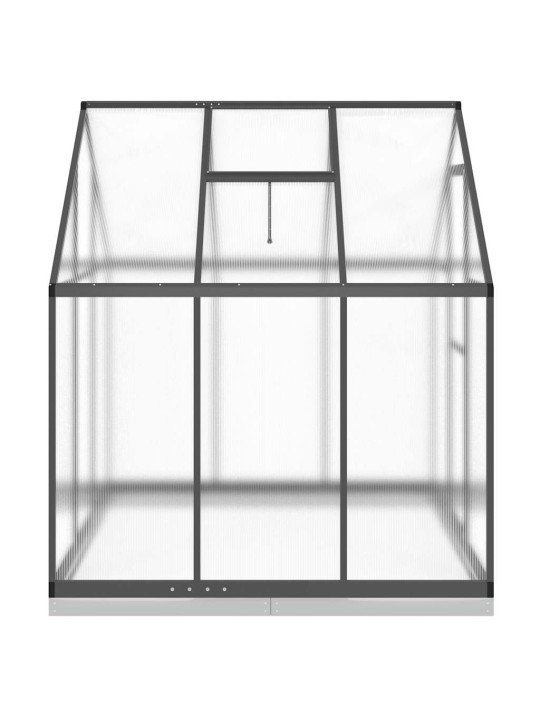Skleník s podkladovým rámem antracitový 169x169x202 cm hliník