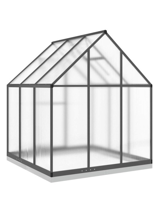 Skleník s podkladovým rámem antracitový 169x169x202 cm hliník