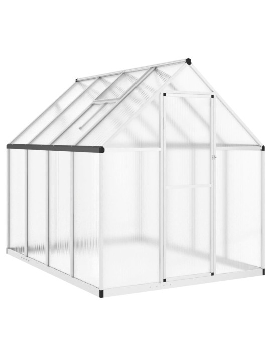 Skleník s podkladovým rámem stříbrný 224 x 169 x 195 cm hliník