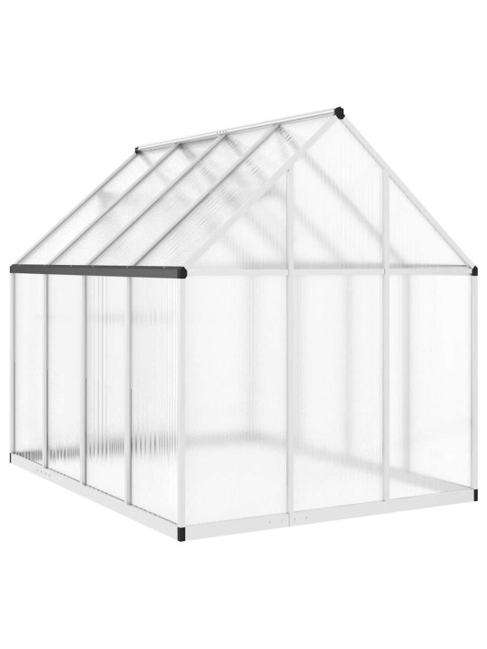 Skleník s podkladovým rámem stříbrný 224 x 169 x 195 cm hliník