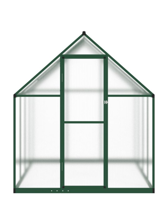 Skleník s podkladovým rámem zelený 224 x 169 x 195 cm hliník