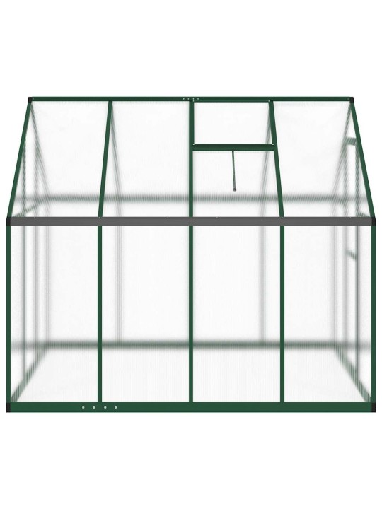 Skleník s podkladovým rámem zelený 224 x 169 x 195 cm hliník