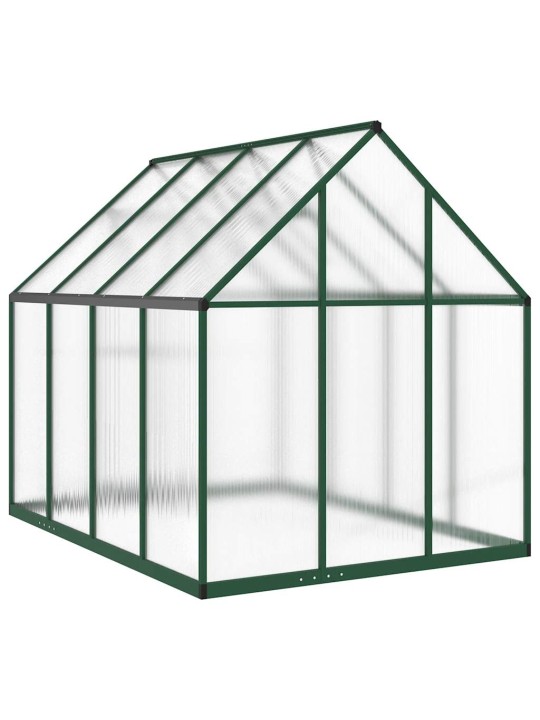 Skleník s podkladovým rámem zelený 224 x 169 x 195 cm hliník