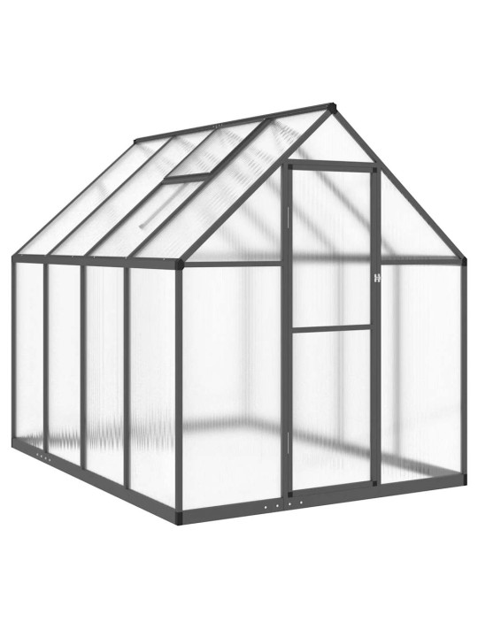 Skleník s podkladovým rámem antracitový 224x169x195 cm hliník