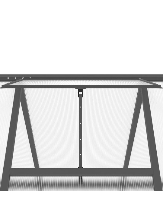 Skleník s podkladovým rámem antracitový 224x169x195 cm hliník