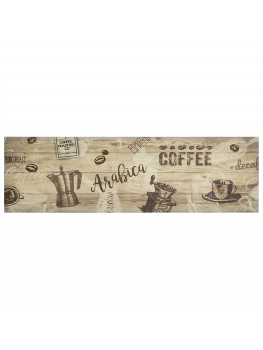Kuchyňský koberec omyvatelný Káva hnědý 45 x 150 cm samet