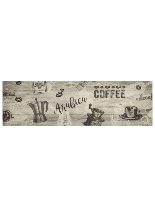 Kuchyňský koberec omyvatelný Káva šedý 45 x 150 cm samet