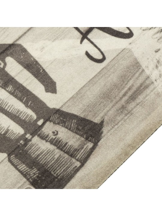 Kuchyňský koberec omyvatelný Káva šedý 45 x 150 cm samet