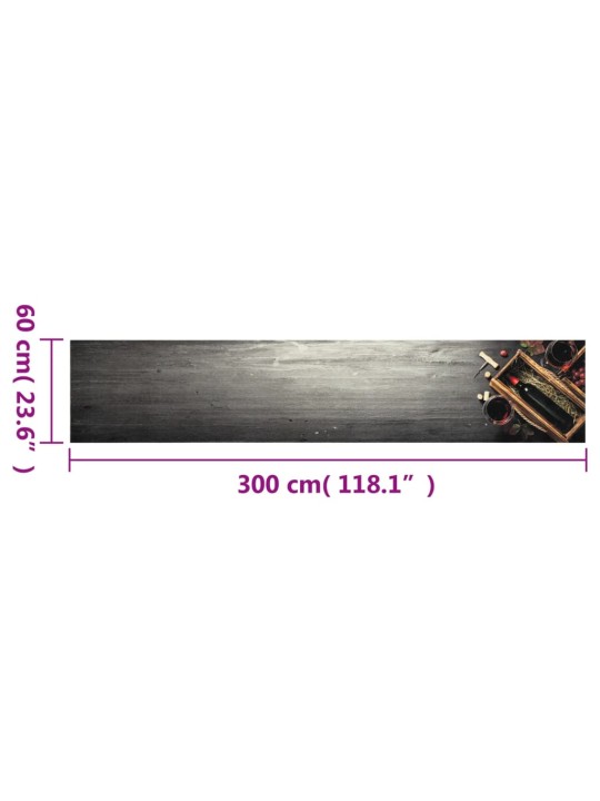 Kuchyňský koberec omyvatelný Láhev vína 60 x 300 cm samet