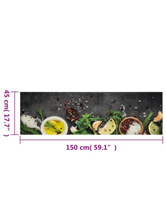 Kuchyňský koberec omyvatelný koření 45 x 150 cm samet