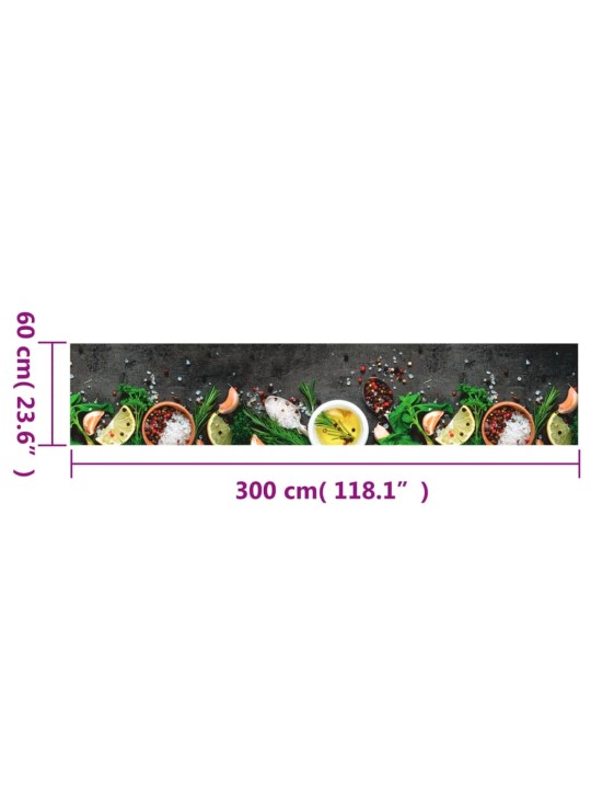 Kuchyňský koberec omyvatelný koření 60 x 300 cm samet