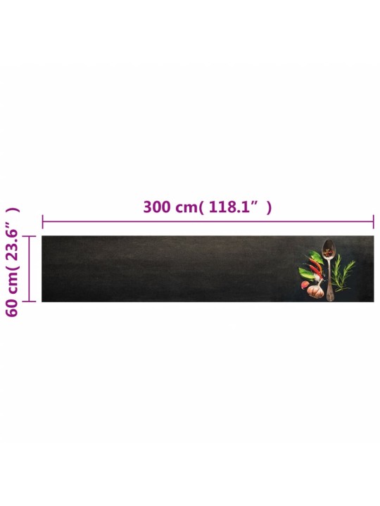 Kuchyňský koberec omyvatelný koření 60 x 300 cm samet