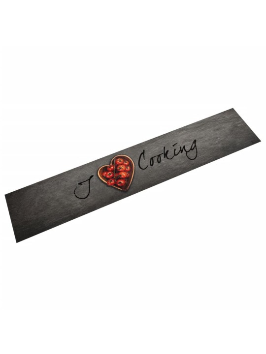 Kuchyňský koberec omyvatelný vaření nápis 60 x 300 cm samet