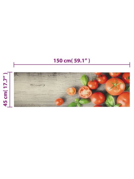 Kuchyňský koberec omyvatelný Rajčata 45 x 150 cm samet
