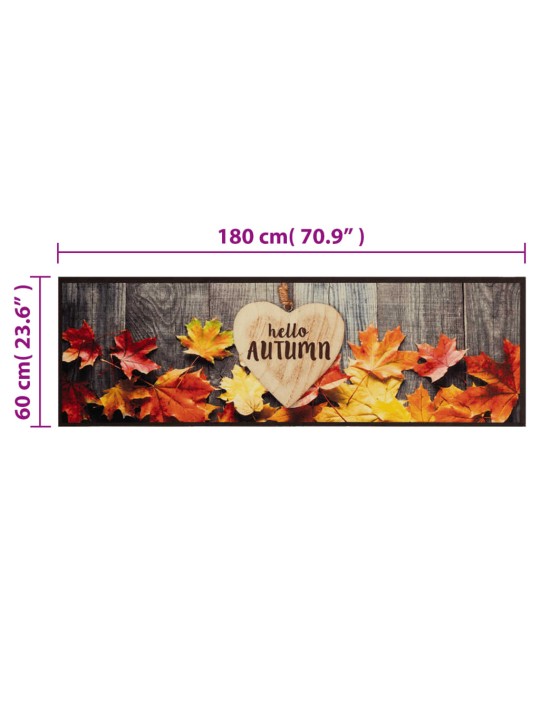 Kuchyňský koberec omyvatelný podzim 60 x 180 cm samet