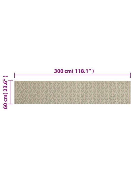 Kuchyňský koberec omyvatelný listy 60 x 300 cm samet