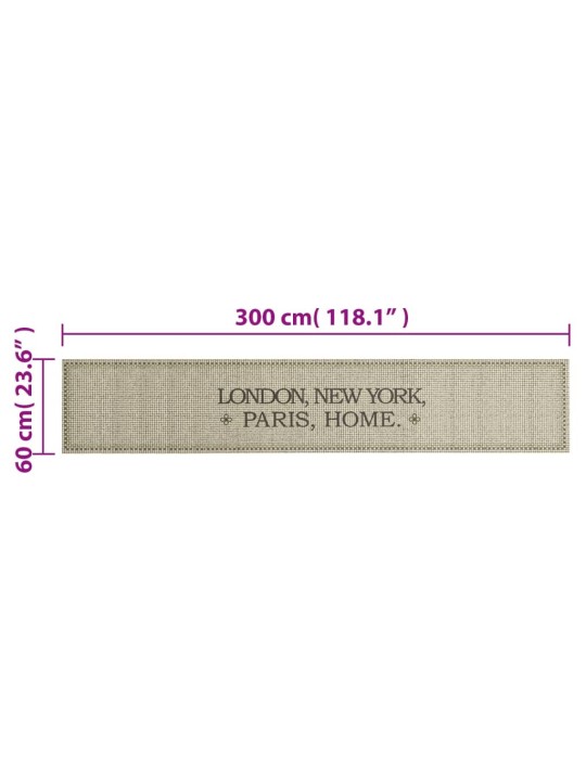Kuchyňský koberec omyvatelný hlavní města domov 60x300 cm samet