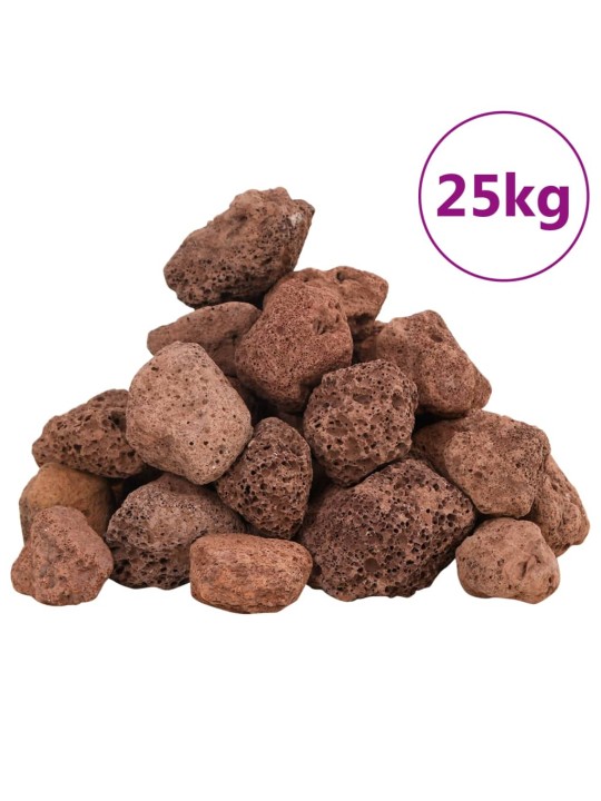 Sopečné kameny 25 kg červené 3–5 cm