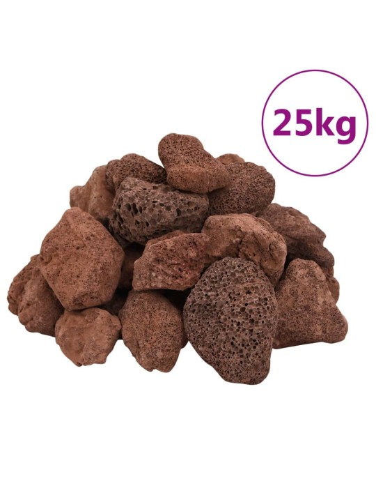 Sopečné kameny 25 kg červené 5–8 cm