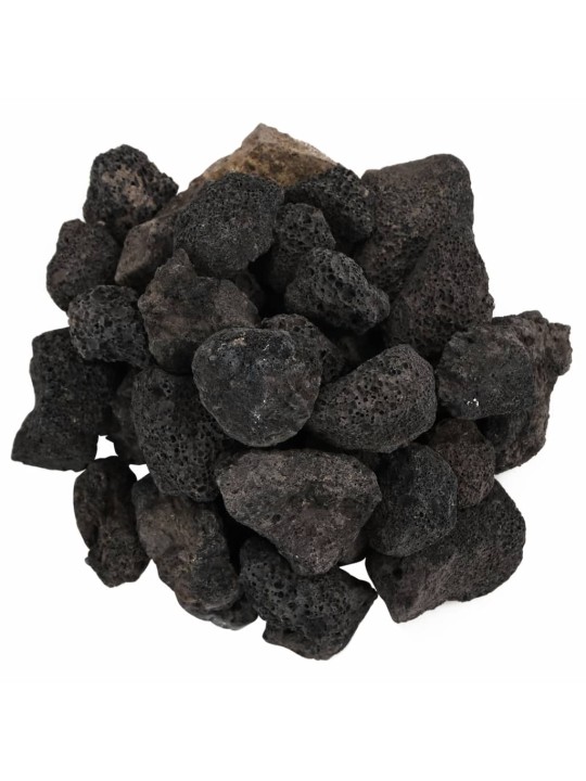 Sopečné kameny 25 kg černé 3–5 cm