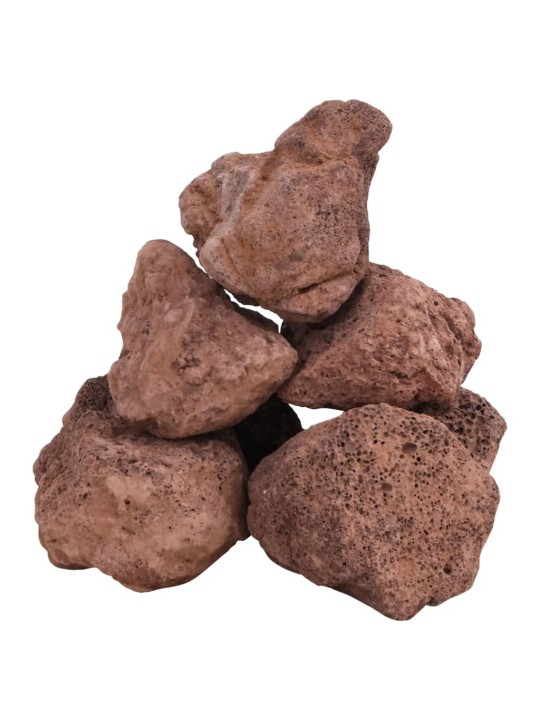 Sopečné kameny 25 kg červené 10–30 cm