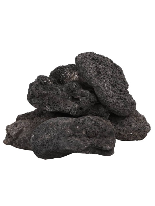 Sopečné kameny 10 kg černé 10–30 cm