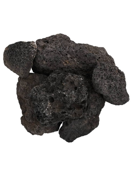 Sopečné kameny 10 kg černé 10–30 cm
