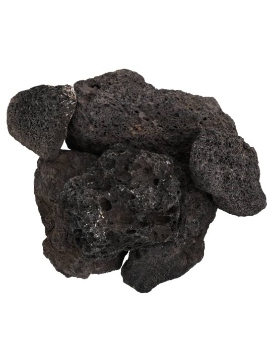 Sopečné kameny 25 kg černé 10–30 cm