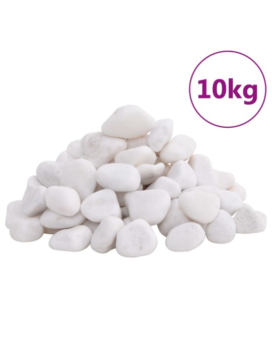 Leštěné oblázky 10 kg bílé 2–5 cm