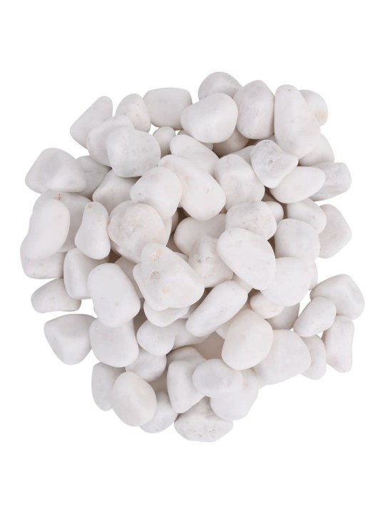 Leštěné oblázky 10 kg bílé 2–5 cm