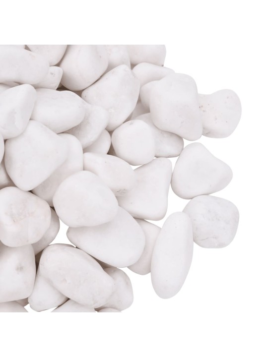 Leštěné oblázky 10 kg bílé 2–5 cm
