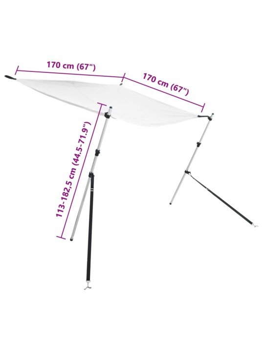 Sada nástavce na t-top stříšku bílá 170 x 170 x (113–182,5) cm