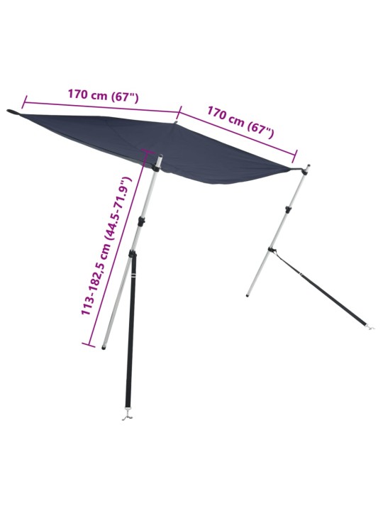 Sada nástavce na t-top stříšku modrá 170 x 170 x (113–182,5) cm
