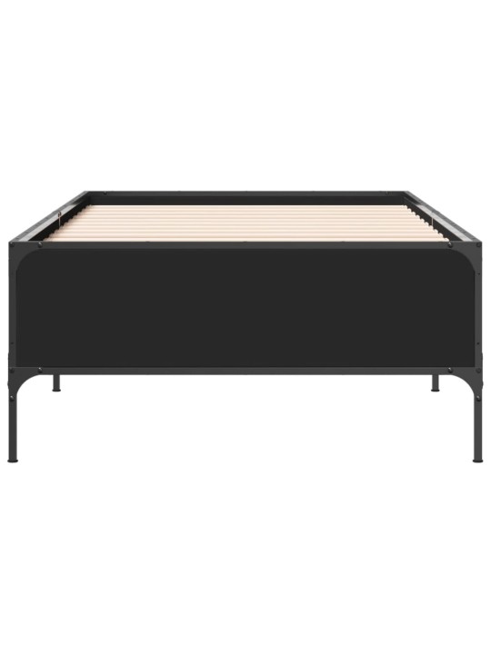 Rám postele černý 90 x 200 cm kompozitní dřevo a kov