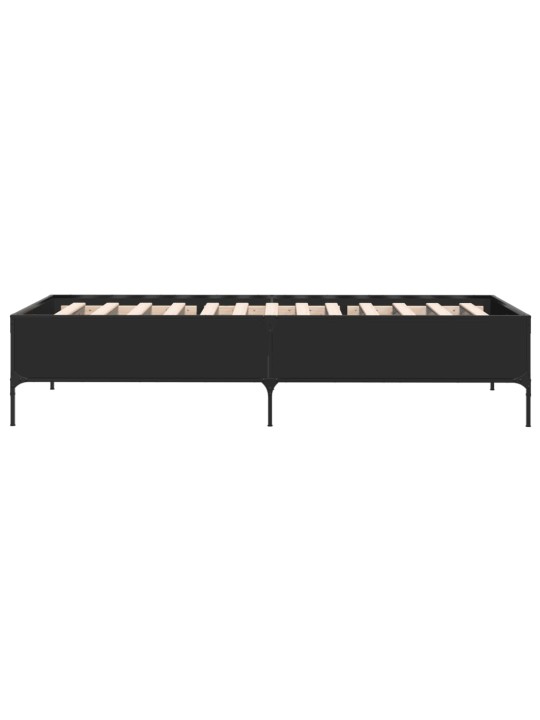 Rám postele černý 90 x 200 cm kompozitní dřevo a kov