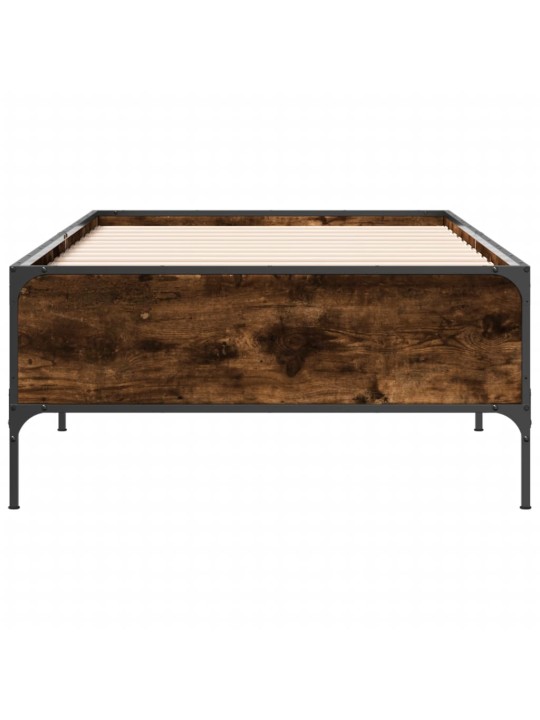 Rám postele kouřový dub 90 x 200 cm kompozitní dřevo a kov