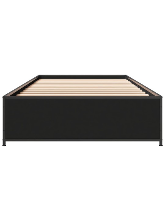 Rám postele černý 90 x 200 cm kompozitní dřevo a kov