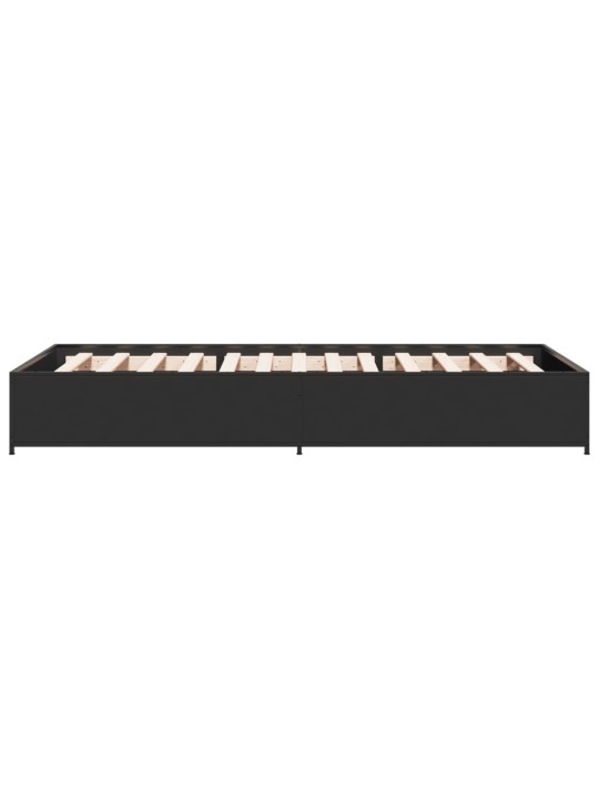 Rám postele černý 90 x 200 cm kompozitní dřevo a kov