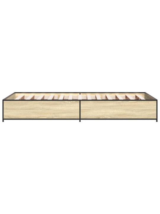 Rám postele dub sonoma 75 x 190 cm kompozitní dřevo a kov